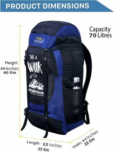 zozo water proof mountain rucksackhikingtrekkingcamping bagbackpack 70l rucksack  - 70 l