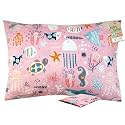 ZPECC Toddler Pillow with Pillowcase - 13x18 Organic Cotton Hypoallergenic Kids Pillow, Baby Essentials for Travel Crib Daycare Stroller (Intended for Age 2 and up) Ocean