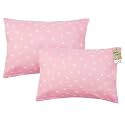 ZPECC Toddler Pillow with Pillowcase 2 Pack - 13x18 Organic Cotton Hypoallergenic Kids Pillow, Baby Essentials for Travel Crib Daycare Stroller (Intended for Age 2 and up) Love