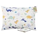 ZPECC Toddler Pillow with Pillowcase - 13x18 Organic Cotton Hypoallergenic Kids Pillow, Baby Essentials for Travel Crib Daycare Stroller (Intended for Age 2 and up) Dinosaur