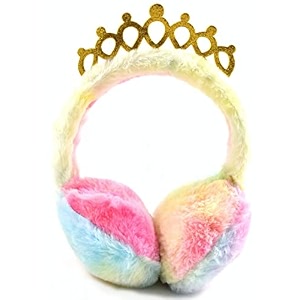 latest unicorn style cute winter amp outdoor adjustable ear muffs tie dye for girls and women peach unicorn