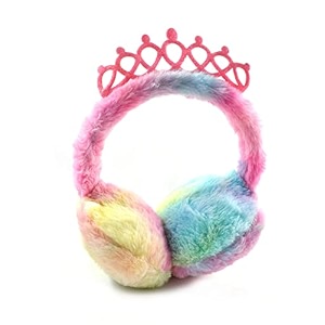 latest crown style cute winter amp outdoor adjustable ear muffs tie dye for girls and women crown pink