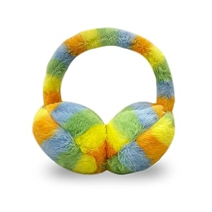 latest style cute winter amp outdoor adjustable ear muffs tie dye for girls and women yellow