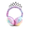 Latest Crown Style Cute Winter &amp; Outdoor Adjustable Ear Muffs Tie Dye for Girls and Women (CROWN SILVER)