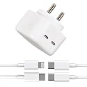 35W Dual PD 3.0 GaN USB-C Port Compact Power Adapter Plug Fast Wall Charger Adapter Compatible for iPhone, iPad, AirPods, MacBook Air (with Lightning &amp; Type C Cables) (ZA35)