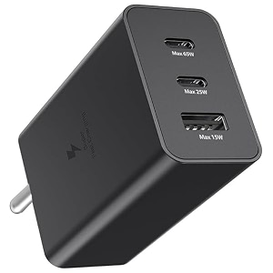 65w 3-port type c and type a super fast charging wall charger gan trio adapter for sam sung galaxy s23 ultras23s23s22 s21 fe 5gs20 ultraz fold 543 z flip earbudslaptops za225