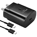 OriginaI 25W Super Fast Travel Adapter Charger with Type-C Charging Cable Compatible with Samsung Galaxy S21/S21+/S21 Ultra/S20/S20+/S20 Ultra/ M51/M42/F23 5G/M53 5G/M52 5G/M33 (ZA101)