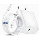 Original Fast Charger with New Braided C to -C Cable Cord, 20W USB-C Power Adapter Type-C Wall Charger for iPhone 15/15 Plus/15 Pro/15 Pro Max/iPad Pro/Air 5th/Mini/iPad 10th (ZA67)