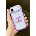 ZR015 for iPhone 17 Air Back Case Cover | Wave Edge Bow Slim Fit | Camera Protection | Shockproof TPU Case - Purple