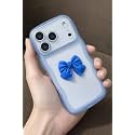 ZR015 for iPhone 17 Pro Max Back Case Cover | Wave Edge Bow Slim Fit | Camera Protection | Shockproof TPU Case - Blue