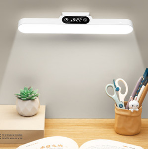 zroof rechargeable led study lamp with digital clock 3 light modes  magnetic mount study lamp