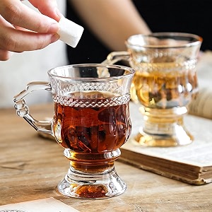 premium glass coffee mug tea cups transparent glass mug set for coffee green tea herbal tea lemon tea milk cup hotcold drinks cups rajwadi cup 6