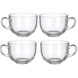 premium glass coffee mug tea cups transparent glass cups set for coffee green tea herbal tea lemon tea milk cup hotcold drinks cups round cup 4