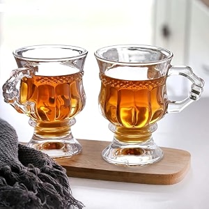 premium glass coffee mug and tea cups set - transparent for hotcold drinks rajwadi cup 4