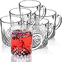 Premium Glass Coffee Mug Tea Cups Set of 4-200 ML, Transparent, Glass Cups Set for Coffee, Green Tea, Herbal Tea, Lemon Tea, Milk Cup (Elegant Cup 200 ML, 4)