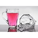 Premium Glass Coffee Mug Tea Cups Set of 6-180 ML, Transparent, Glass Cups Set for Coffee, Green Tea, Herbal Tea, Lemon Tea, Milk Cup, Hot/Cold Drinks Cups (Vintage Cup 180 ML, 6)