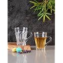 Premium Glass Coffee Mug Tea Cups 200 ML, Transparent, Glass Cups Set for Tea, Coffee, Green Tea, Herbal Tea, Lemon Tea, Milk Cup, Hot/Cold Drinks Cups (Lotus Cup 200ML, 4)