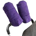 Zsedrut Stroller Gloves Universal Winter Anti-Freeze Stroller Mittens Water Repellent Hand Warmer Muff Fleece Lined,Winter Stroller Accessories (Purple)