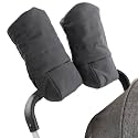 Zsedrut Stroller Gloves Universal Winter Anti-Freeze Stroller Mittens Water Repellent Hand Warmer Muff Fleece Lined,Winter Stroller Accessories (Gray)