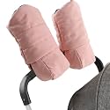 Zsedrut Stroller Gloves Universal Winter Anti-Freeze Stroller Mittens Water Repellent Hand Warmer Muff Fleece Lined,Winter Stroller Accessories (Pink)