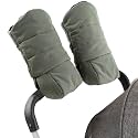 Zsedrut Stroller Gloves Universal Winter Anti-Freeze Stroller Mittens Water Repellent Hand Warmer Muff Fleece Lined,Winter Stroller Accessories (Army Green)