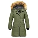 ZSHOW Girls' Long Winter Coat Waterproof Warm Puffer Jacket Hooded Parka