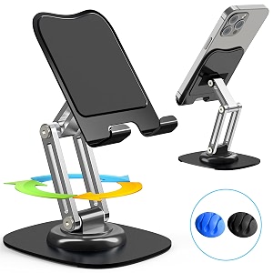 metal phone stand adjustable foldable cell phone stand holder for desk