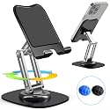 Metal Phone Stand, Adjustable Foldable Cell Phone Stand Holder for Desk