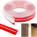 ZTOCOZ T-Shaped Transparent Silicone Seal Strip Self-Adhesive (Strong Acrylic Glue) Weather Stripping Tape for Doors & Windows, Draft Stopper, Dustproof, Noise & Energy Insulation, gap filler, Installation (Manual)
