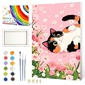 ZTOTZ Cats Paint by Numbers Kit for Kids,Funny Animal 20x30cm