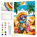 ZTOTZ Turtle Paint by Numbers Framed Canvas,Adults&amp;Kids Ages 8-12