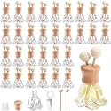 Zubebe 30 Pack Air Freshener Car Diffuser Bottles 8 ml Vent Clip, Flower