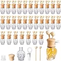 Zubebe 30 Pack Car Air Freshener Diffuser Bottles with Vent Clip, Skull