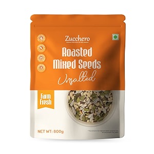 zucchero roasted mixed seeds800g6 superseeds in 1 sunflowerpumpkinchiaflaxwatermelonsesame-dry roastingoil-freesalt freerich in omegalow calorie snack21g proteinweight losslow sodium