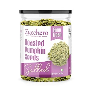 zucchero roasted premium pumpkin seed lightly salted 400g - the nutrient powerhouse  dry roasting  oil-free slow baked seeds