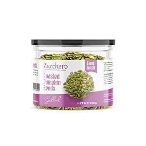 zucchero roasted premium pumpkin seed lightly salted 200g - the nutrient powerhouse  dry roasting  oil-free slow baked seeds