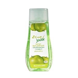 zuci junior green apple scented hand sanitizer  for instant germ protection  alcohol gel-based  travel-friendly  for kids - 100ml