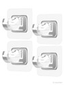 ZUCUR Curtain Rod Bracket No Drilling Curtain