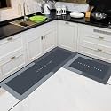 ZUDELLA Rubber Kitchen Mats Set-2 Pcs, 120x40cm & 60x40cm