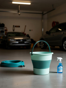ZUHI Foldable Bucket for Bathroom Cleaning Car