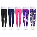ZukoCert Girls Leggings Multipack - Soft Comfortable Athletic Leggings for Girls 4-12 Years