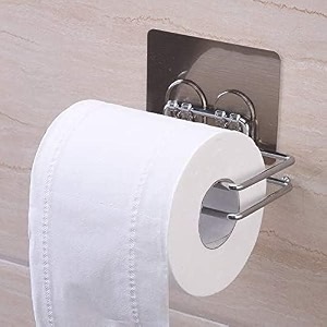 zuku tissuetoilet paper roll holder for bathroom kitchen tissue roll holder tissue paper stand self adhesive no drill napkin holder bathroom accessoriesorganiserpack of 2