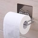Zuku Tissue/Toilet Paper Roll Holder for Bathroom Kitchen Tissue Roll Holder Tissue Paper Stand Self Adhesive No Drill Napkin Holder Bathroom Accessories/Organiser(Pack of 2)