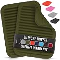 Zulay 2-Pack 9"x12" Silicone Trivets for Hot Pots &amp; Pans – Heat-Resistant, Non-Slip Trivet Mats – Durable, Flexible, Multi-Purpose Hot Pads for Kitchen Counter &amp; Table - Olive Green