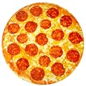 Zulay Kitchen (60 Inch) Giant Pepperoni Pizza Blanket - Novelty Big Pizza Blanket Adult and Kids - Premium Soft Flannel Round Pepperoni Throw for Indoors, Outdoors, Travel, Home and More