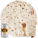 Zulay Kitchen Extra Large Burritos Tortilla Throw Blanket – Wrap Yourself Like a Giant Taco! Double-Sided, Funny &amp; Ultra Cozy Novelty Blanket, Super Soft 285 GSM Flannel, 60 Inches