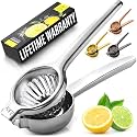 Zulay Kitchen Large Manual Stainless Steel Solid Metal Citrus Press Juicer and Lime Squeezer