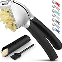 Zulay Kitchen Metal Comfort Grip Garlic Press