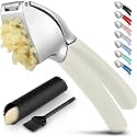 Zulay Kitchen Metal Comfort Grip Garlic Press