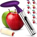 Zulay Premium Apple Corer - Easy to Use Durable Apple Corer Remover for Pears, Bell Peppers, Fuji, Honeycrisp, Gala and Pink Lady Apples - Stainless Steel Best Kitchen Gadgets Cupcake Corer - Black